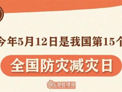 劃重點(diǎn)！9張圖了解第15個(gè)全國(guó)防災(zāi)減災(zāi)日